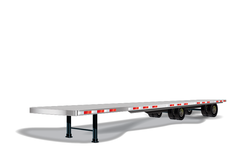 Illustrated depiction of a flatbed trailer