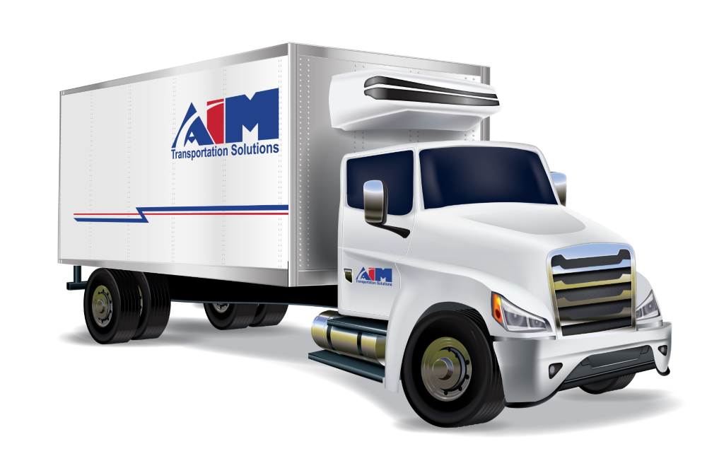 Illustrated depiction of an Aim Refrigerated Truck
